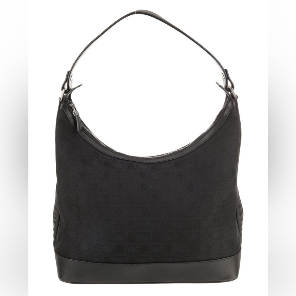 Vintage Salvatore Ferragamo Shoulder Bag | leather and canvas purse